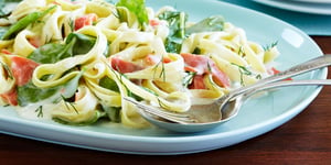 Photo de la Recette: Fettuccinis au Saumon Fumé et Sauce Crémeuse à L’aneth