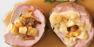 Photo de la Recette: Filet de porc farci aux pommes et à l’oka classique