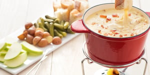 Photo de la Recette: Fondue au Fromage et au Bacon Fumé à L’ancienne