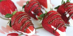 Photo de la Recette: Fraises au Fromage à la Crème Chocolat