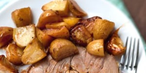 Photo de la Recette: Frites de Carottes au Thym et Romarin et Gigot d’Agneau