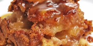Photo de la Recette: Gâteau Pouding aux Pommes Sauce au Caramel
