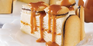 Photo de la Recette: Gâteau à la Crème Glacée, aux Biscuits et au Caramel