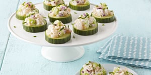 Photo de la Recette: Hors-d'œuvre de Concombre Farci aux Crevettes