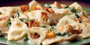 Photo de la Recette: Farfalles au Poulet et au Bacon avec Épinards et Champignons