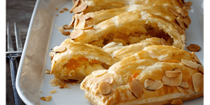 Photo de la Recette: JALOUSIE AUX PÊCHES ET AUX AMANDES