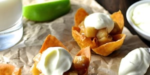 Photo de la Recette: MINI D'APPLE PIE WONTON COUPES