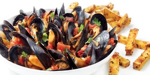 Photo de la Recette: Moules à la Tomate et à la Coriandre