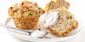 Photo de la Recette: Muffins au Jambon Blanc et au Cheddar