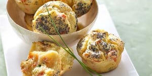 Photo de la Recette: Muffins au Saumon Fumé et Graines de Pavot avec Fruit d’Or®