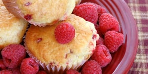 Photo de la Recette: Muffins aux Framboises et à la Noix de Coco