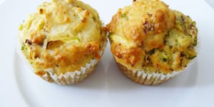 Muffins aux Champignons et Courgettes