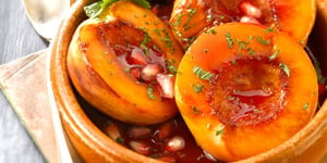 Photo de la Recette: Nectarines Rôties dans un Sirop de Grenade