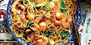 Photo de la Recette: Nouilles Lo Mein aux Crevettes