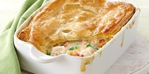 Photo de la Recette: PÂTÉ AU POULET, BACON & FROMAGE CHÈVRE