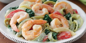 Pâtes Alfredo Crémeuses aux Crevettes