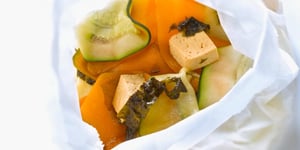 Photo de la Recette: Papillote de Légumes au Tofu et aux Algues