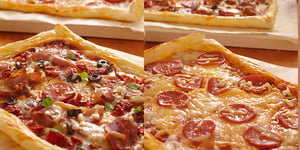 Photo de la Recette: Pizza Feuilletée Moitié-Moitié