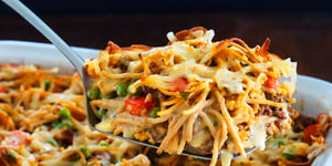 Photo de la Recette: Plat de Spaghettis et Bœuf Cuit au Four