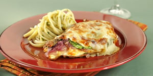 Photo de la Recette: Poitrine de Poulet et Épinards au Gratin