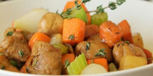 Photo de la Recette: PORC AUX LÉGUMES À LA MIJOTEUSE