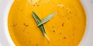 Photo de la Recette: Potage à la Courge Musquée Rôtie et à la Sauge