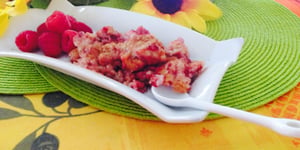 Photo de la Recette: Pouding au Pain aux Framboises