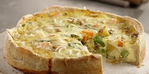 Photo de la Recette: Quiche aux Légumes et Oignons Caramélisés