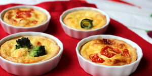 Photo de la Recette: Quiches de Légumes et au Fromage La vache qui Rit®