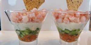 Photo de la Recette: Verrines de Crevettes et Saumon Fumé