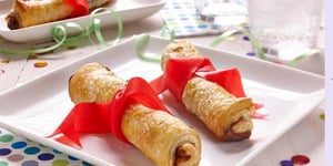 Photo de la Recette: Roulés au Chocolat et aux Noisettes en Forme de Diplôme
