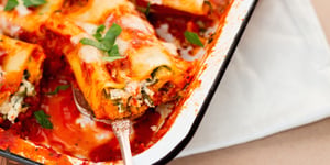 Photo de la Recette: Roulades de Lasagne aux Épinards