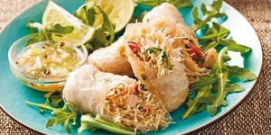 Photo de la Recette: Rouleaux de Printemps Croustillants aux Crevettes et Crabe