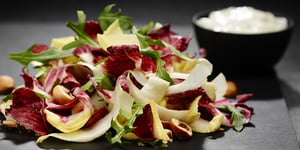 Photo de la Recette: Salade D’Endives et Poires, Vinaigrette au Bleu