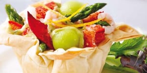 Photo de la Recette: Salade de Homard et Melon Sauce Crémeuse à L'avocat