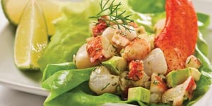Photo de la Recette: Salade de Homard et Pétoncles à L'avocat