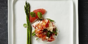 Photo de la Recette: Salade de Homard, Pamplemousse et Asperges