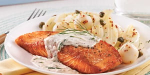 Photo de la Recette: Saumon à la Crème D'aneth et Concombre