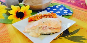 Photo de la Recette: Saumon Farci aux Fromage et Jambon