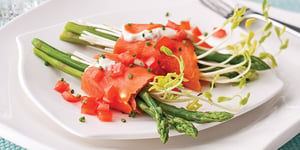 Photo de la Recette: Saumon Fumé, Asperges et Tomates
