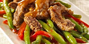 Photo de la Recette: Sichuanais Croustillant Bœuf et Haricots Verts
