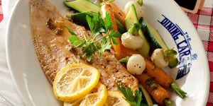 Photo de la Recette: Sole Meunière et Légumes Printaniers