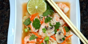 Photo de la Recette: Soupe Orientale aux Crevettes