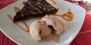 Photo de la Recette: TARTE AU CHOCOLAT ET BANANES CARAMÉLISÉES