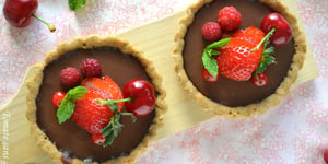 Photo de la Recette: Tartelettes à la Panna Cotta Chocolatée et Fruits Rouges