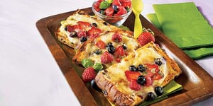 Photo de la Recette: Tartines aux Trois Fruits