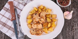 Aiguillettes de Poulet et Pommes de Terre Sautées à L'ail