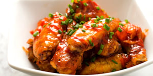 Ailes de Poulet Sriracha aux Pêches