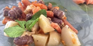 Photo de la Recette: Saucisses et Légumes en Papilotte