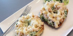 Photo de la Recette: Bagel Gratiné aux Crevettes Nordiques